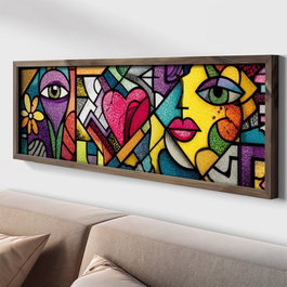 Wallity LAC045-150 Pintura Decorativa enmarcada Multicolor